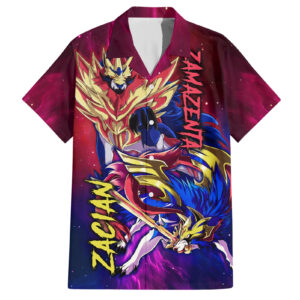 Chemise hawaïenne Zamazenta et Zacian Pokémon - Maison Otaku
