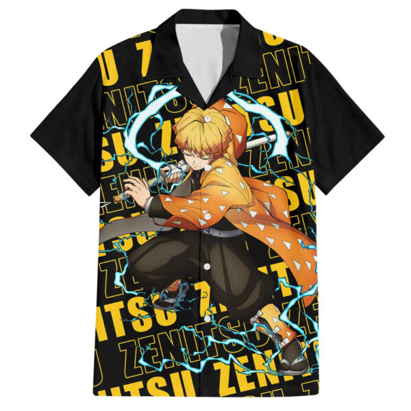 Chemise hawaïenne Zenitsu Agatsuma Demon Slayer - Maison Otaku