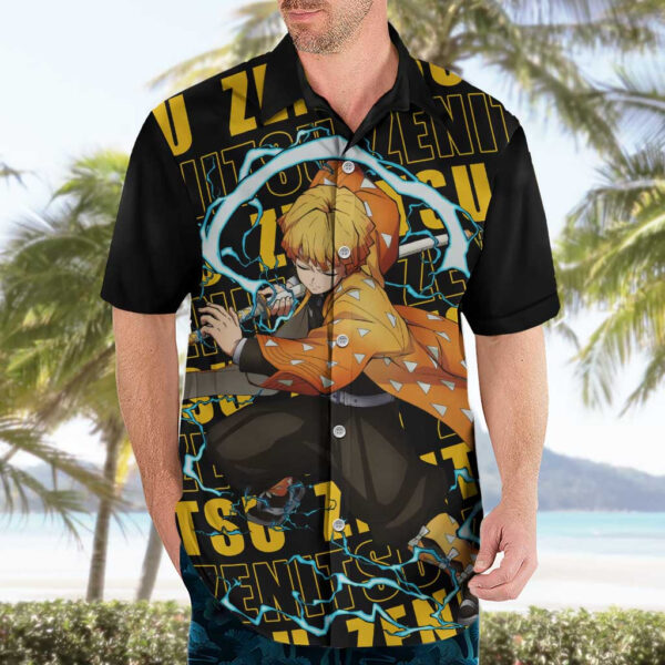 Chemise hawaïenne Zenitsu Agatsuma Demon Slayer - Maison Otaku – Image 3