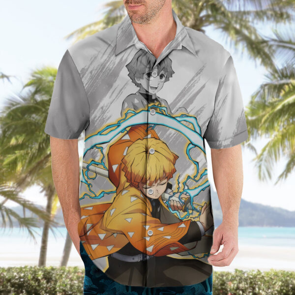 Chemise hawaïenne Zenitsu Demon Slayer - Maison Otaku – Image 3