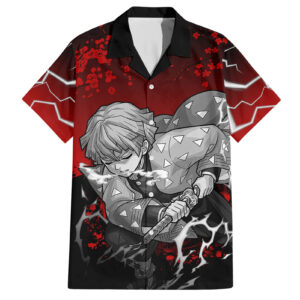 Chemise hawaïenne Zenitsu Art Japon - Maison Otaku