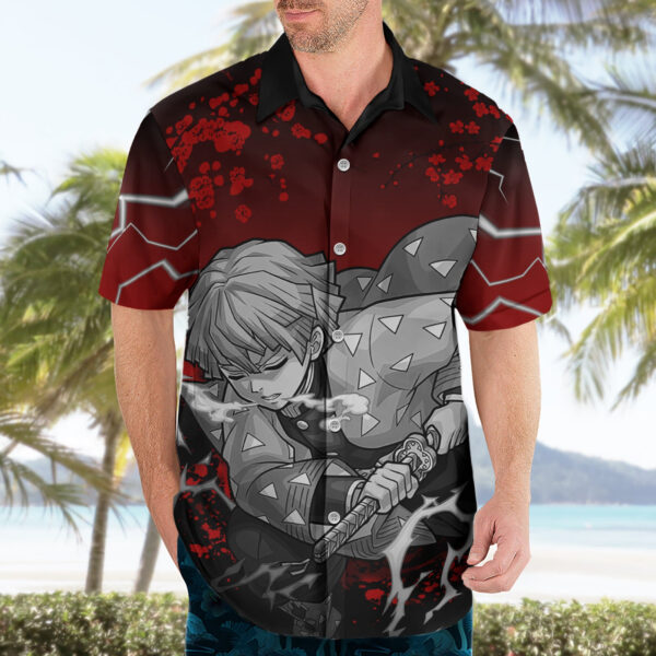 Chemise hawaïenne Zenitsu Art Japon - Maison Otaku – Image 3
