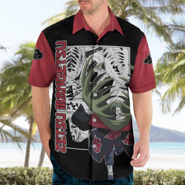 Chemise hawaïenne Zetsu Mangetsu Naruto Mix Manga - Maison Otaku – Image 3
