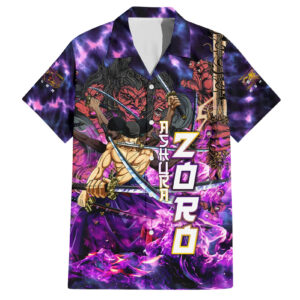 Chemise hawaïenne Zoro Kiki Kyutoryu One Piece Style Ashura - Maison Otaku