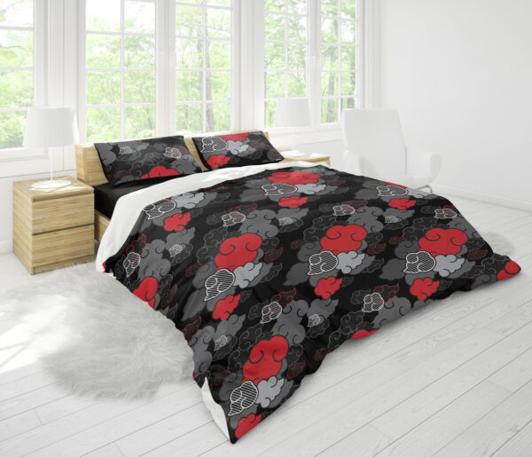 Housse De Couette Akatsuki Aloha Noire Parure de lit Ensemble De Literie – Image 2