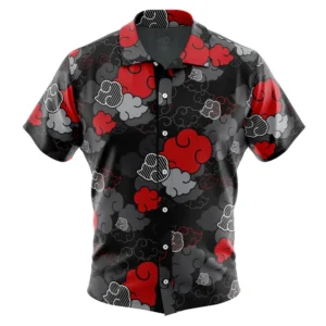 Chemise hawaïenne Aloha Noire Akatsuki - Maison Otaku