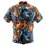 Chemise hawaïenne Motif Dracaufeu Méga Évolution Pokémon – Maison Otaku