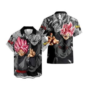 Chemise hawaïenne Dragon Ball Goku Black Rose – Style manga - Maison Otaku