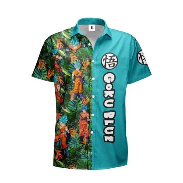 Chemise hawaïenne Dragon Ball Goku Blue – Tenue été premium - Maison Otaku – Image 2