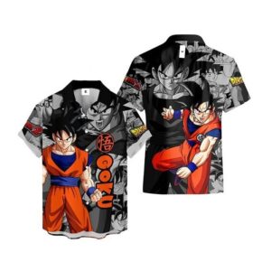 Chemise hawaïenne Dragon Ball Goku – Style manga - Maison Otaku