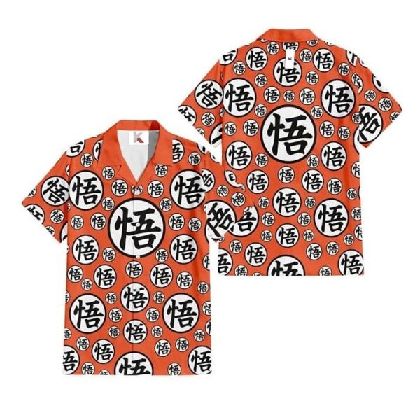 Chemise hawaïenne Dragon Ball Goku Kanji – Streetwear stylé - Maison Otaku