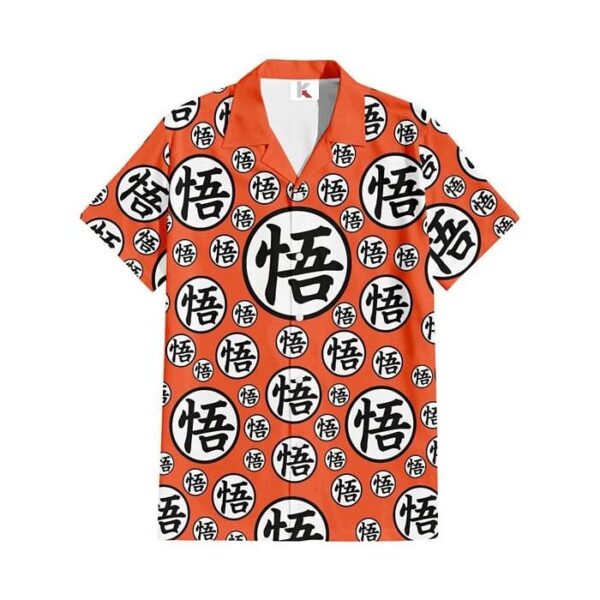 Chemise hawaïenne Dragon Ball Goku Kanji – Streetwear stylé - Maison Otaku – Image 2