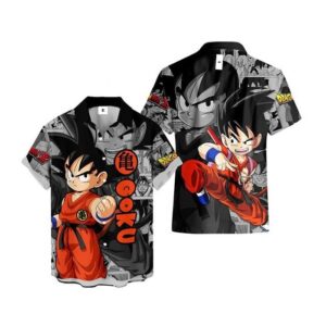 Chemise hawaïenne Dragon Ball Goku Enfant – Tenue manga été - Maison Otaku