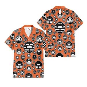 Chemise hawaïenne Dragon Ball Goku Symboles Kaïo - Maison Otaku