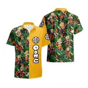 Chemise hawaïenne Dragon Ball Goku Super Saiyan 02 - Maison Otaku