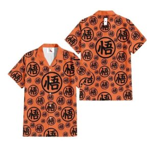 Chemise hawaïenne Dragon Ball Goku Symboles Tortue Géniale - Maison Otaku