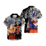 Chemise hawaïenne Dragon Ball Goku Ultra Instinct – Style manga – Maison Otaku