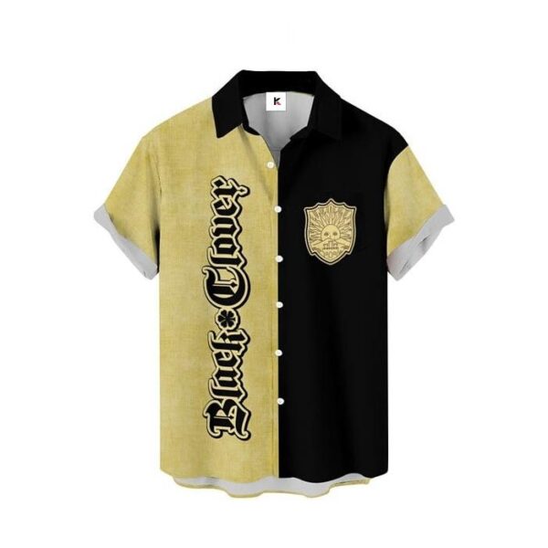 Chemise hawaïenne Black Clover Golden Dawn – Tenue de plage colorée - Maison Otaku – Image 2