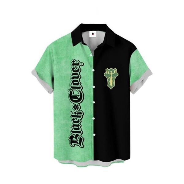 Chemise hawaïenne Black Clover Green Mantis – Style tropical - Maison Otaku – Image 2