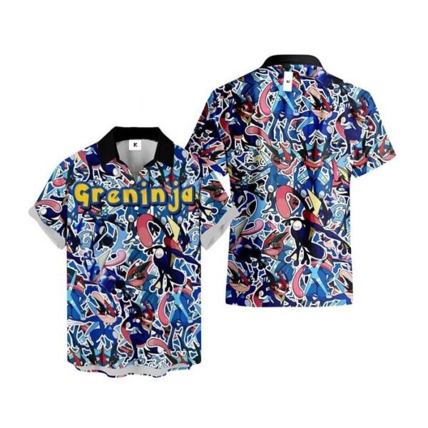 Chemise hawaïenne Pokémon Amphinobi – Design été stylé - Maison Otaku