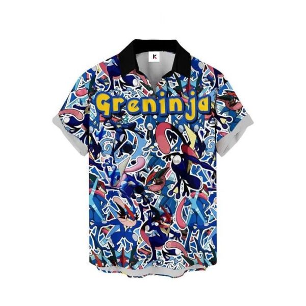 Chemise hawaïenne Pokémon Amphinobi – Design été stylé - Maison Otaku – Image 2
