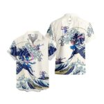 Chemise hawaïenne Pokémon Amphinobi Vague de Kanagawa – Maison Otaku