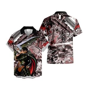 Chemise hawaïenne Berserk Guts – Confort et style insulaire - Maison Otaku