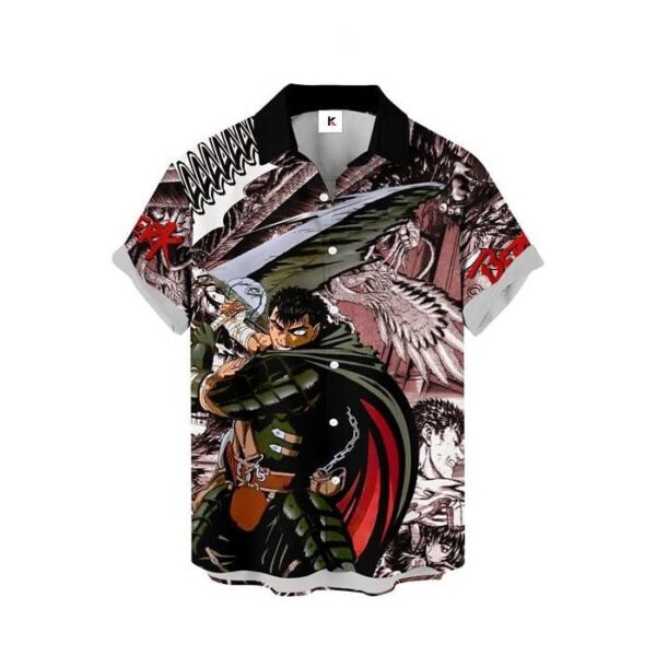 Chemise hawaïenne Berserk Guts – Confort et style insulaire - Maison Otaku – Image 2