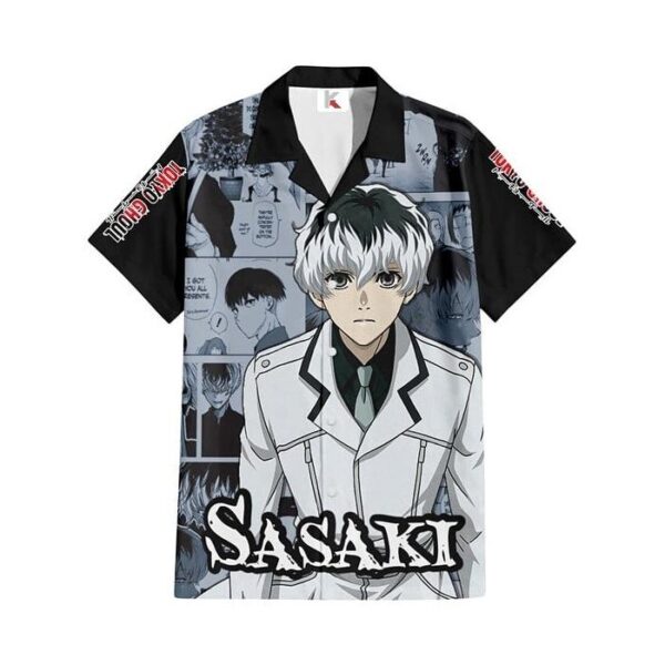 Chemise hawaïenne Tokyo Ghoul Haise Sasaki – Style confortable pour fans - Maison Otaku – Image 2