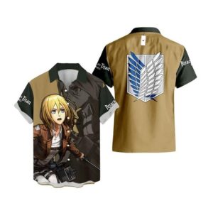 Chemise hawaïenne L’Attaque des Titans Historia Reiss - Maison Otaku