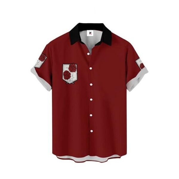 Chemise hawaïenne L’Attaque des Titans Régiment de Garnison - Maison Otaku – Image 2
