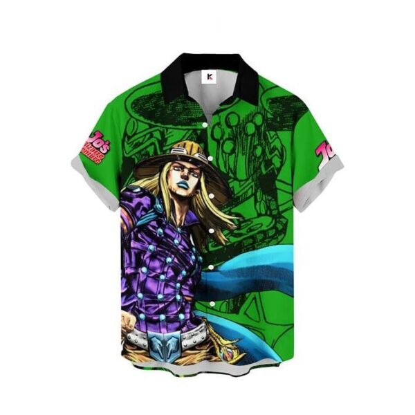 Chemise hawaïenne JoJo’s Bizarre Adventure Gyro Zeppeli - Maison Otaku – Image 2