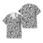 Chemise hawaïenne One Piece Luffy – Style manga tropical – Maison Otaku