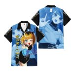 Chemise hawaïenne Oshi no Ko – Imprimé tropical éclatant pour fans – Maison Otaku