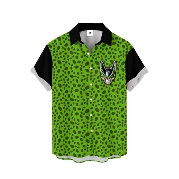Chemise hawaïenne Demon Slayer Tanjiro Lys araignée bleu - Maison Otaku – Image 3