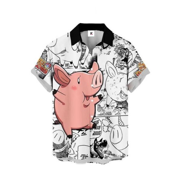 Chemise hawaïenne Seven Deadly Sins Hawk - Maison Otaku – Image 2