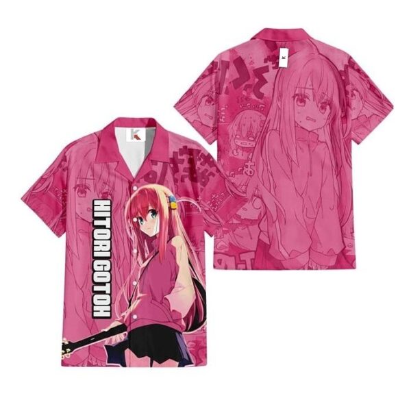Chemise hawaïenne Bocchi the Rock! Hitori Gotoh  - Maison Otaku