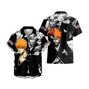 Chemise hawaïenne Bleach Ichigo Kurosaki 02 - Maison Otaku
