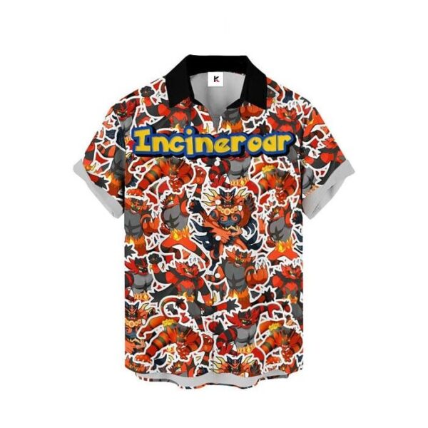 Chemise hawaïenne Pokémon Félinferno 02 - Maison Otaku – Image 2