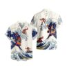Chemise hawaïenne Pokémon Félinferno Vague de Kanagawa - Maison Otaku