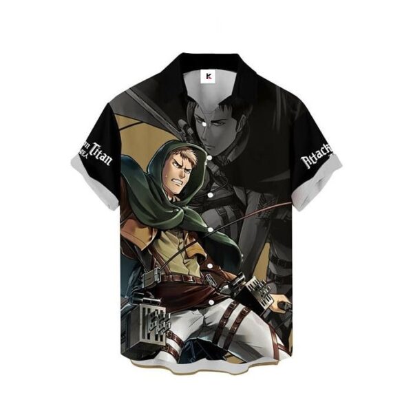 Chemise hawaïenne L’Attaque des Titans Jean Kirstein - Maison Otaku – Image 2