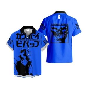 Chemise hawaïenne Cowboy Bebop Jet Black - Maison Otaku