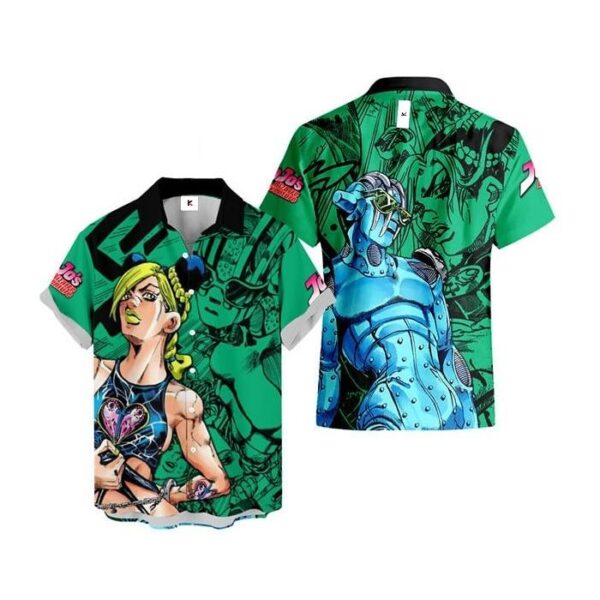 Chemise hawaïenne JoJo’s Bizarre Adventure Jolyne Kujo - Maison Otaku