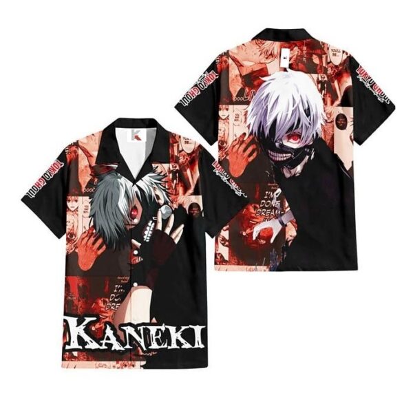 Chemise hawaïenne Tokyo Ghoul Ken Kaneki - Maison Otaku