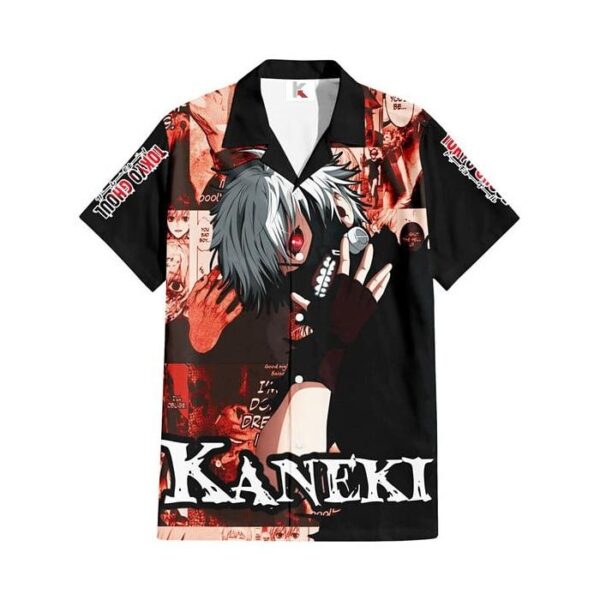 Chemise hawaïenne Tokyo Ghoul Ken Kaneki - Maison Otaku – Image 2