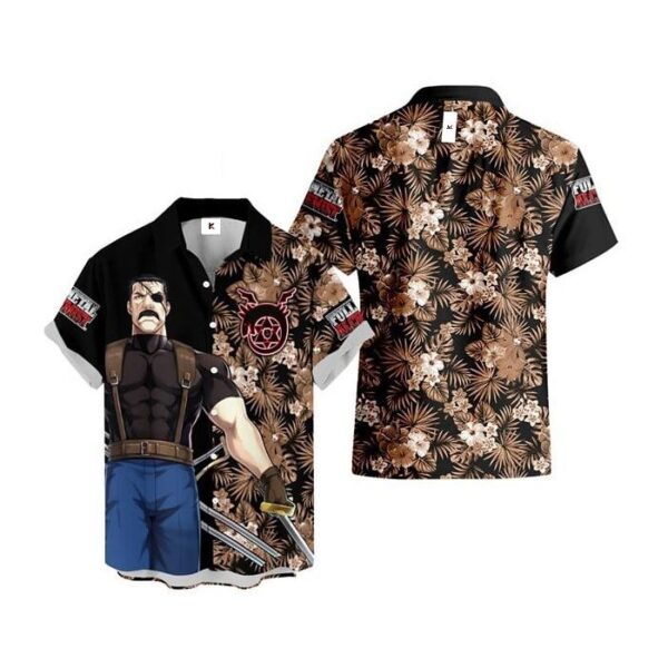 Chemise hawaïenne Fullmetal Alchemist King Bradley - Maison Otaku