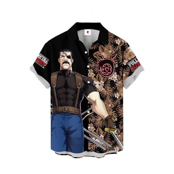 Chemise hawaïenne Fullmetal Alchemist King Bradley - Maison Otaku – Image 2