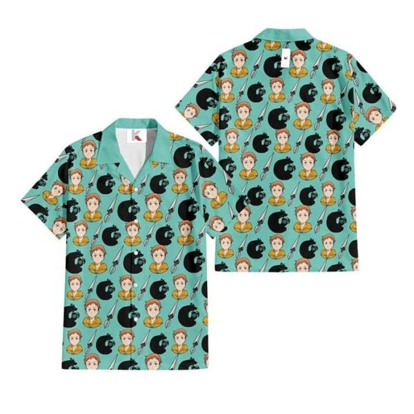 Chemise hawaïenne Seven Deadly Sins King (Grizzly) - Maison Otaku