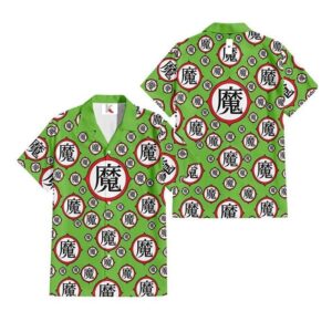 Chemise hawaïenne Dragon Ball Piccolo Daimaô Symboles - Maison Otaku