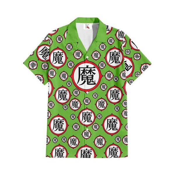 Chemise hawaïenne Dragon Ball Piccolo Daimaô Symboles - Maison Otaku – Image 2